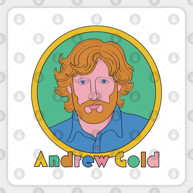 Andrew Gold / Reto 80s Style Fan Design Magnet by DankFutura